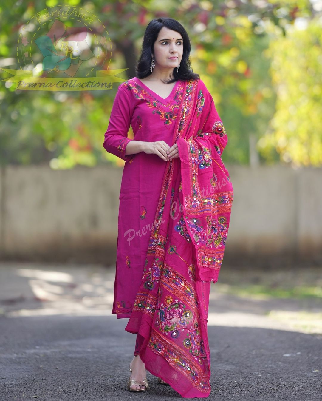 Akshar Sundari Cotton Navaratri Special Kurti With Bottom Dupatta Wholesale Price In Surat
